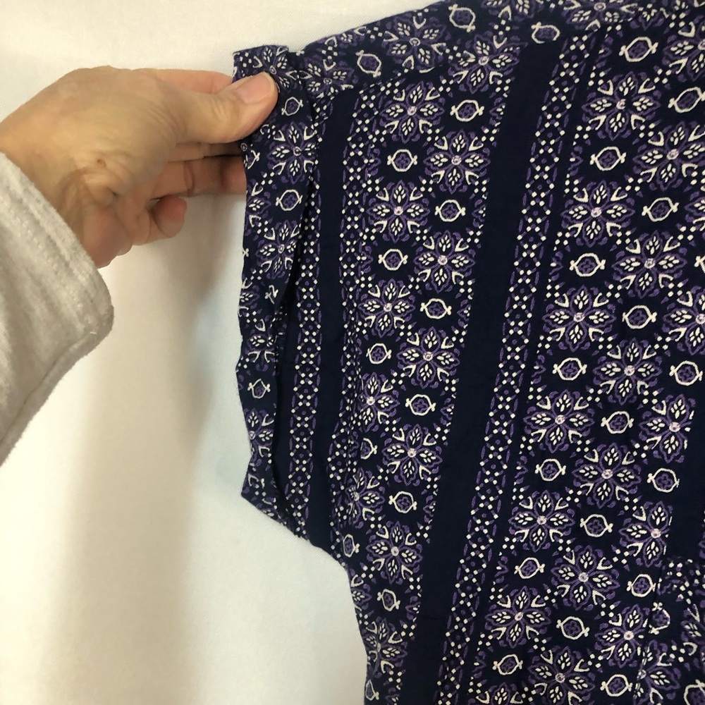LulaRoe Maxi Dress Loose Fit Frint Pockets Front Buttons Deep Side Slits - Picture 2 of 8